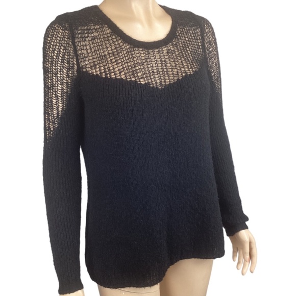 Ulla Johnson Pullover Black Wool Alpaca Scoop Neck‎ Sweater Super soft size P 0 - Picture 3 of 8